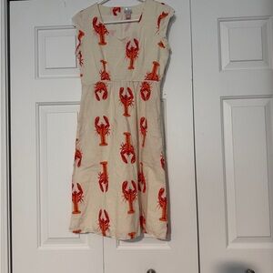 DownEast dress with Red Lobster Print